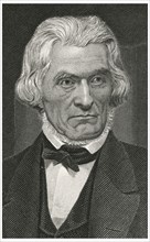 John C. Calhoun (1782-1850), American Statesman, 7th Vice President of the United States 1825-32 and U.S. Senator from South Carolina 1845-50, Head and Shoulders Portrait, Steel Engraving, Portrait Ga...