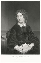Mary Somerville (1780-1872), Scottish Science Writer, Seated Portrait, Steel Engraving, Portrait Gallery of Eminent Men and Women of Europe and America by Evert A. Duyckinck, Published by Henry J. Joh...