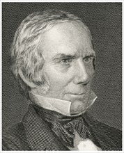 Henry Clay (1777-1852), American Statesmen, serving as Senator and Congressman from Kentucky, Speaker of the House and U.S. Secretary of State, Head and Shoulders Portrait, Steel Engraving, Portrait G...
