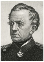 Helmuth von Moltke (1800-91), the Elder, Prussian Field Marshal and Chief of the German General Staff, Head and Shoulders Portrait, Steel Engraving, Portrait Gallery of Eminent Men and Women of Europe...