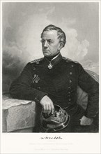 Helmuth von Moltke (1800-91), the Elder, Prussian Field Marshal and Chief of the German General Staff, Seated Portrait, Steel Engraving, Portrait Gallery of Eminent Men and Women of Europe and America...
