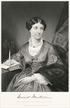 Harriet Martineau Harriet Martineau (1802-76), English Writer and Social Theorist, often Cited as the First Female Sociologist, Seated Portrait, Steel Engraving, Portrait Gallery of Eminent Men and Wo...