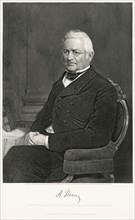 Adolphe Thiers (1797-1877), French Statesman, Journalist and Historian, Second Elected President of France, and the first President of the French Third Republic, Seated Portrait, Steel Engraving, Port...