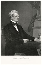 William Henry Seward (1801-72), American Politician, Antislavery Activist before the American Civil War and Secretary of State 1861-69, Seated Portrait, Steel Engraving, Portrait Gallery of Eminent Me...