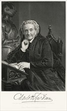 Charlotte Saunders Cushman (1816-76), American Stage Actress, Seated Portrait, Steel Engraving, Portrait Gallery of Eminent Men and Women of Europe and America by Evert A. Duyckinck, Published by Henr...