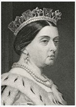 Queen Victoria (1819-1901), Queen of the United Kingdom of Great Britain and Ireland, Head and Shoulders Portrait, Steel Engraving, Portrait Gallery of Eminent Men and Women of Europe and America by E...