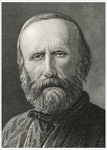 Giuseppe Garibaldi (1807-82), Italian General, Contributed to the Achievement of Italian Unification, Head and Shoulders Portrait, Steel Engraving, Portrait Gallery of Eminent Men and Women of Europe ...