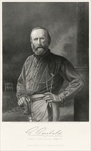 Giuseppe Garibaldi (1807-82), Italian General, Contributed to the Achievement of Italian Unification, Half-Length Portrait, Steel Engraving, Portrait Gallery of Eminent Men and Women of Europe and Ame...