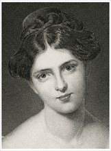 Frances Anne "Fanny" Kemble (1809-93), British Actress, Head and Shoulders Portrait, Steel Engraving, Portrait Gallery of Eminent Men and Women of Europe and America by Evert A. Duyckinck, Published b...