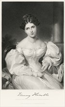 Frances Anne "Fanny" Kemble (1809-93), British Actress, Seated Portrait, Steel Engraving, Portrait Gallery of Eminent Men and Women of Europe and America by Evert A. Duyckinck, Published by Henry J. J...