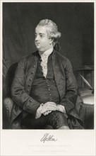 Edward Gibbon (1737-94), English Historian, Writer and Member of Parliament, Seated Portrait, Steel Engraving, Portrait Gallery of Eminent Men and Women of Europe and America by Evert A. Duyckinck, Pu...