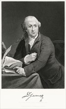 David Garrick (1717-79), English Actor, Playwright, Theater Manager and Poet, Half-Length Portrait, Steel Engraving, Portrait Gallery of Eminent Men and Women of Europe and America by Evert A. Duyckin...