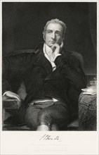John Philip Kemble (1757-1823), Seated Portrait, Steel Engraving, Portrait Gallery of Eminent Men and Women of Europe and America by Evert A. Duyckinck, Published by Henry J. Johnson, Johnson, Wilson ...
