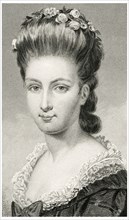 Sarah Van Brugh Livingston Jay (1756-1802), Wife of Founding Father John Jay, Head and Shoulders Portrait, Steel Engraving, Portrait Gallery of Eminent Men and Women of Europe and America by Evert A. ...