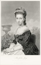 Sarah Van Brugh Livingston Jay (1756-1802), Wife of Founding Father John Jay, Seated Portrait, Steel Engraving, Portrait Gallery of Eminent Men and Women of Europe and America by Evert A. Duyckinck, P...