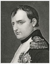 Napoleon Bonaparte (1769-1821), Emperor of France as Napoleon I 1804-14 and briefly in 1815, Head and Shoulders Portrait, Steel Engraving, Portrait Gallery of Eminent Men and Women of Europe and Ameri...