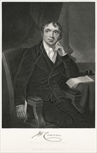 John Philpot Curran (1750-1817), Irish Lawyer and Statesman, Seated Portrait, Steel Engraving, Portrait Gallery of Eminent Men and Women of Europe and America by Evert A. Duyckinck, Published by Henry...