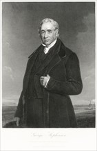 George Stephenson (1781-1848), English Engineer and Principal Inventor of the Railroad Locomotive, Three-Quarter Length Portrait, Steel Engraving, Portrait Gallery of Eminent Men and Women of Europe a...
