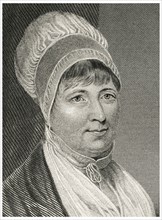Elizabeth Fry (1780-1845), English Prison and Social Reformer, Head and Shoulders Portrait, Steel Engraving, Portrait Gallery of Eminent Men and Women of Europe and America by Evert A. Duyckinck, Publ...