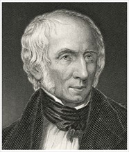 William Wordsworth (1770-1850), English Romantic Poet, Head and Shoulders Portrait, Steel Engraving, Portrait Gallery of Eminent Men and Women of Europe and America by Evert A. Duyckinck, Published by...