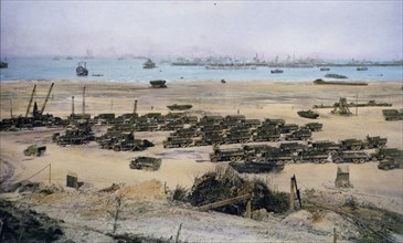 Beachhead Staging Area, Omaha Beach, D-Day, Normandy, France, June 1944