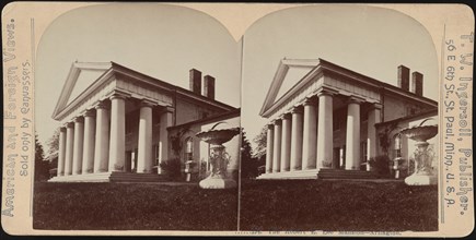 Robert E. Lee Mansion, Arlington, Virginia, USA, Stereo Card, American and Foreign Views, T.W. Ingersoll, Publishers, 1898