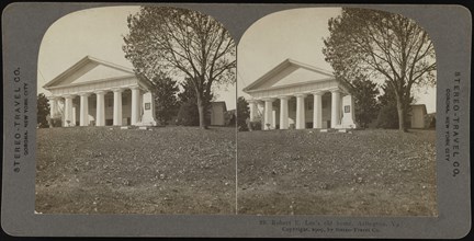 Robert E. Lee Mansion, Arlington, Virginia, USA, Stereo Card, Stereo-Travel, Co., 1909