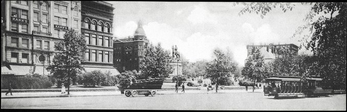 Pennsylvania Avenue and Hancock Monument, Washington, D.C, USA, the Rotograph Company, 1905