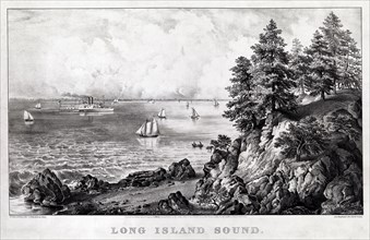 Long Island Sound, Lithograph, Currier & Ives, 1869