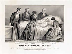 Death of General Robert E. Lee, at Lexington, VA., October 12th, 1870, Lithograph, Published by Currier & Ives, 1870