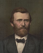 Ulysses S. Grant (1822-85), 18th President of the United States 1869-77, General of Union Army during American Civil War, Head and Shoulders Portrait, Lithograph, Strobridge & Co., 1877