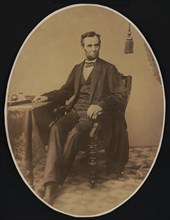 U.S. President Abraham Lincoln, Full-Length Seated Portrait one week before he gave the Gettysburg Address, Photograph by Alexander Gardner, November 8, 1863