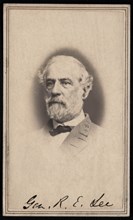 Robert E. Lee (1807-70), American and Confederate Soldier, Commander of Confederate States Army during American Civil War 1862-65, Head and Shoulders Portrait, Richmond, Virginia, USA, Vannerson & Jon...