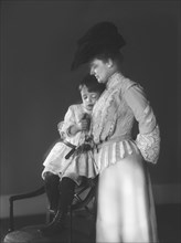 First Lady Edith Roosevelt, Portrait with son Quentin, Photograph by Frances Benjamin Johnston, 1902