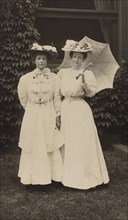 First Lady Edith Roosevelt with Daughter Ethel, Full-Length Portrait, Photograph by Pach Bros., 1907