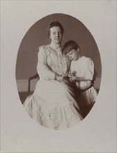 First Lady Edith Roosevelt, Portrait with son Quentin, Photograph by Frances Benjamin Johnston, 1903