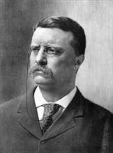 Theodore Roosevelt, Head and Shoulder Portrait as Governor of New York, Lithograph from Photograph by George Prince, July 1900
