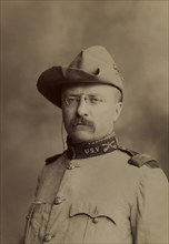 Theodore Roosevelt, Head and Shoulders Portrait in Rough Riders Military Uniform, Photograph by Arthur Hewitt, 1900