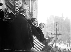 Theodore Roosevelt Watching Parade upon Arrival in the United States after Traveling to Europe and Africa for a Year, New York City, New York, USA, Bain News Service, June 18, 1910