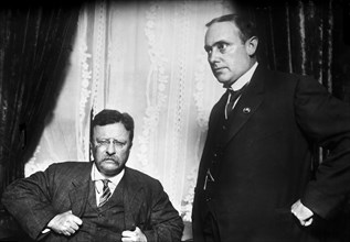 Theodore Roosevelt with his Campaign Manager Joseph M. Dixon during Presidential Election, Bain News Service, 1912