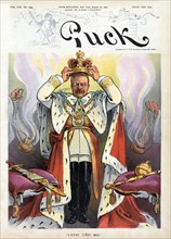 "L'Etat, C'est Moi", President Theodore Roosevelt Crowning himself as Emperor, Puck Magazine, Artwork by Udo J. Keppler, Published by Keppler & Schwarzmann, August 24, 1904