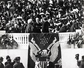 U.S. President Theodore Roosevelt taking the Oath of Office at his Inauguration, Washington, D.C., USA, March 4, 1905