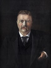 Theodore Roosevelt (1858-1919), 26th President of the United States 1901-09, Half-Length Portrait, A. Hewitt, Supplement to New York Times, March 5, 1905