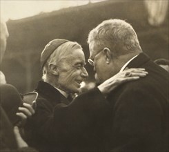 Theodore Roosevelt and Archbishop of Baltimore James Gibbons in Friendly Embrace, September 29, 1918