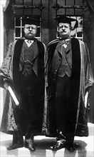 Former U.S. President Theodore Roosevelt and Russell J. Coles after Receiving the Degree of Doctor of Science,  Trinity College, Hartford, Connecticut, USA, June 17, 1918
