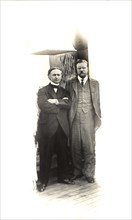 Former U.S. President Theodore Roosevelt with Harry Houdini, Full-Length Portrait Aboard the S.S. Imperator, 1914