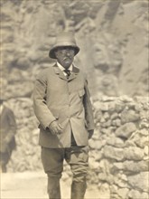 Former U.S. President Theodore Roosevelt wearing Pith Helmet while on Extended African Safari, Smithsonian-Roosevelt African Expedition, March 1910