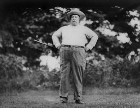 U.S. President William Howard Taft, Full-Length Portrait with Golf Club, Photograph by George Grantham Bain, June 28, 1909