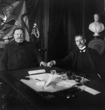 U.S. Secretary of War William Howard Taft with Elihu Root, Photograph by Barnett McFee Clinedinst, 1904