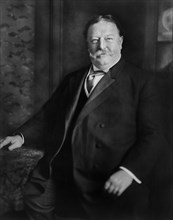 William Howard Taft (1857-1930), 27th President of the United States 1909-1913, 10th Chief Justice of the United States 1921-1930, Three-Quarter Length Seated Photograph by Schervee & Bushong, 1910